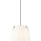 Z-Lite Weston 13" 3-Light Brushed Nickel and Cream Fabric Shade Pendant Light