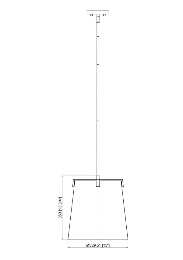 Z-Lite Weston 13" 3-Light Brushed Nickel and Cream Fabric Shade Pendant Light