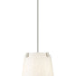 Z-Lite Weston 13" 3-Light Brushed Nickel and Cream Fabric Shade Pendant Light