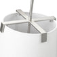 Z-Lite Weston 13" 3-Light Brushed Nickel and White Linen Fabric Shade Pendant Light