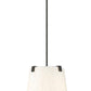 Z-Lite Weston 13" 3-Light Matte Black and Cream Fabric Shade Pendant Light
