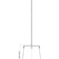 Z-Lite Weston 13" 3-Light Matte Black and Cream Fabric Shade Pendant Light