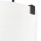 Z-Lite Weston 13" 3-Light Matte Black and White Linen Fabric Shade Pendant Light
