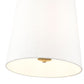 Z-Lite Weston 13" 3-Light Modern Gold and White Linen Fabric Shade Pendant Light