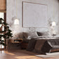 Z-Lite Weston 13" 3-Light Modern Gold and White Linen Fabric Shade Pendant Light