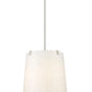 Z-Lite Weston 18" 5-Light Brushed Nickel and Cream Fabric Shade Pendant Light