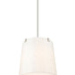 Z-Lite Weston 18" 5-Light Brushed Nickel and Cream Fabric Shade Pendant Light
