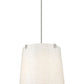Z-Lite Weston 18" 5-Light Brushed Nickel and Cream Fabric Shade Pendant Light