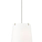 Z-Lite Weston 18" 5-Light Brushed Nickel and White Linen Fabric Shade Pendant Light