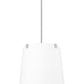 Z-Lite Weston 18" 5-Light Brushed Nickel and White Linen Fabric Shade Pendant Light