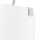 Z-Lite Weston 18" 5-Light Brushed Nickel and White Linen Fabric Shade Pendant Light