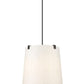 Z-Lite Weston 18" 5-Light Matte Black and Cream Fabric Shade Pendant Light