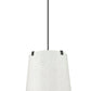 Z-Lite Weston 18" 5-Light Matte Black and Cream Fabric Shade Pendant Light