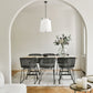 Z-Lite Weston 18" 5-Light Matte Black and Cream Fabric Shade Pendant Light