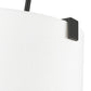 Z-Lite Weston 18" 5-Light Matte Black and White Linen Fabric Shade Pendant Light
