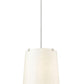 Z-Lite Weston 24" 6-Light Brushed Nickel and Cream Fabric Shade Pendant Light