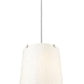 Z-Lite Weston 24" 6-Light Brushed Nickel and Cream Fabric Shade Pendant Light