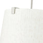 Z-Lite Weston 24" 6-Light Brushed Nickel and Cream Fabric Shade Pendant Light
