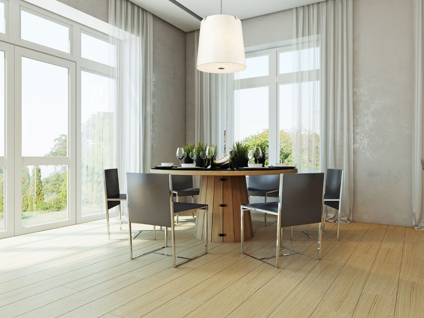 Z-Lite Weston 24" 6-Light Brushed Nickel and Cream Fabric Shade Pendant Light