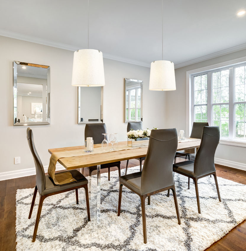 Z-Lite Weston 24" 6-Light Brushed Nickel and Cream Fabric Shade Pendant Light