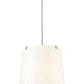 Z-Lite Weston 24" 6-Light Brushed Nickel and Cream Fabric Shade Pendant Light