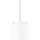Z-Lite Weston 24" 6-Light Brushed Nickel and White Linen Fabric Shade Pendant Light