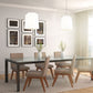 Z-Lite Weston 24" 6-Light Brushed Nickel and White Linen Fabric Shade Pendant Light