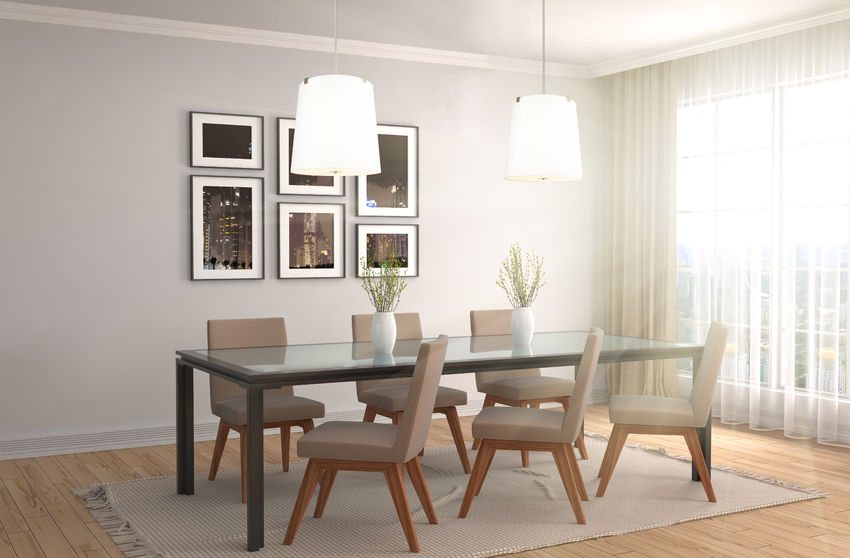 Z-Lite Weston 24" 6-Light Brushed Nickel and White Linen Fabric Shade Pendant Light