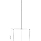 Z-Lite Weston 24" 6-Light Brushed Nickel and White Linen Fabric Shade Pendant Light