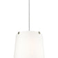 Z-Lite Weston 24" 6-Light Brushed Nickel and White Linen Fabric Shade Pendant Light