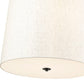Z-Lite Weston 24" 6-Light Matte Black and Cream Fabric Shade Pendant Light