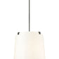 Z-Lite Weston 24" 6-Light Matte Black and Cream Fabric Shade Pendant Light