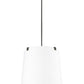 Z-Lite Weston 24" 6-Light Matte Black and White Linen Fabric Shade Pendant Light