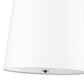 Z-Lite Weston 24" 6-Light Matte Black and White Linen Fabric Shade Pendant Light