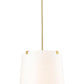 Z-Lite Weston 24" 6-Light Modern Gold and White Linen Fabric Shade Pendant Light