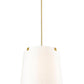 Z-Lite Weston 24" 6-Light Modern Gold and White Linen Fabric Shade Pendant Light