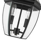 Z-Lite Westover 10" 2-Light Black Brass Outdoor Chain Mount Ceiling Fixture With Clear Beveled Glass Shade