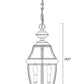 Z-Lite Westover 10" 2-Light Black Brass Outdoor Chain Mount Ceiling Fixture With Clear Beveled Glass Shade