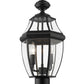 Z-Lite Westover 10" W x 20" H 2-Light Black Outdoor Pier Mounted Fixture and Square Pier Mount Hardware With Clear Beveled Glass Shade