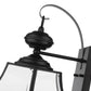 Z-Lite Westover 12" 3-Light Black Brass Outdoor Wall Sconce With Clear Beveled Glass Shade