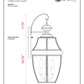 Z-Lite Westover 12" 3-Light Black Brass Outdoor Wall Sconce With Clear Beveled Glass Shade