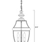 Z-Lite Westover 13" 3-Light Black Brass Outdoor Chain Mount Ceiling Fixture With Clear Beveled Glass Shade