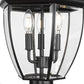 Z-Lite Westover 33" W x 126" H 12-Light Black Brass Clear Beveled Glass Shade Outdoor Post Mounted Fixture