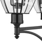 Z-Lite Westover 33" W x 138" H 12-Light Black Brass Clear Beveled Glass Shade Outdoor Post Mounted Fixture