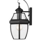 Z-Lite Westover 8" 1-Light Black Brass Outdoor Wall Sconce With Clear Beveled Glass Shade