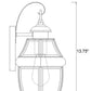 Z-Lite Westover 8" 1-Light Black Brass Outdoor Wall Sconce With Clear Beveled Glass Shade