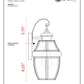 Z-Lite Westover 8" 1-Light Black Brass Outdoor Wall Sconce With Clear Beveled Glass Shade