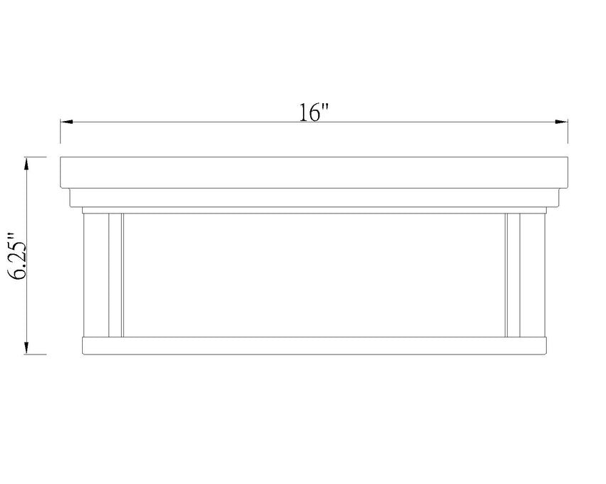 Z-Lite Willow 16" 3-Light Bronze Flush Mount Lighting With Clear and Matte Opal Glass Shade