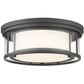 Z-Lite Willow 16" 3-Light Bronze Flush Mount Lighting With Clear and Matte Opal Glass Shade