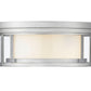 Z-Lite Willow 16" 3-Light Brushed Nickel Flush Mount Lighting With Clear and Matte Opal Glass Shade